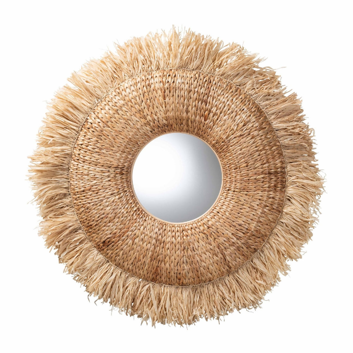 Fringed Rattan Wall Mirror |  OROA Kids Ashra