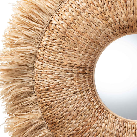 Fringed Rattan Wall Mirror |  OROA Kids Ashra
