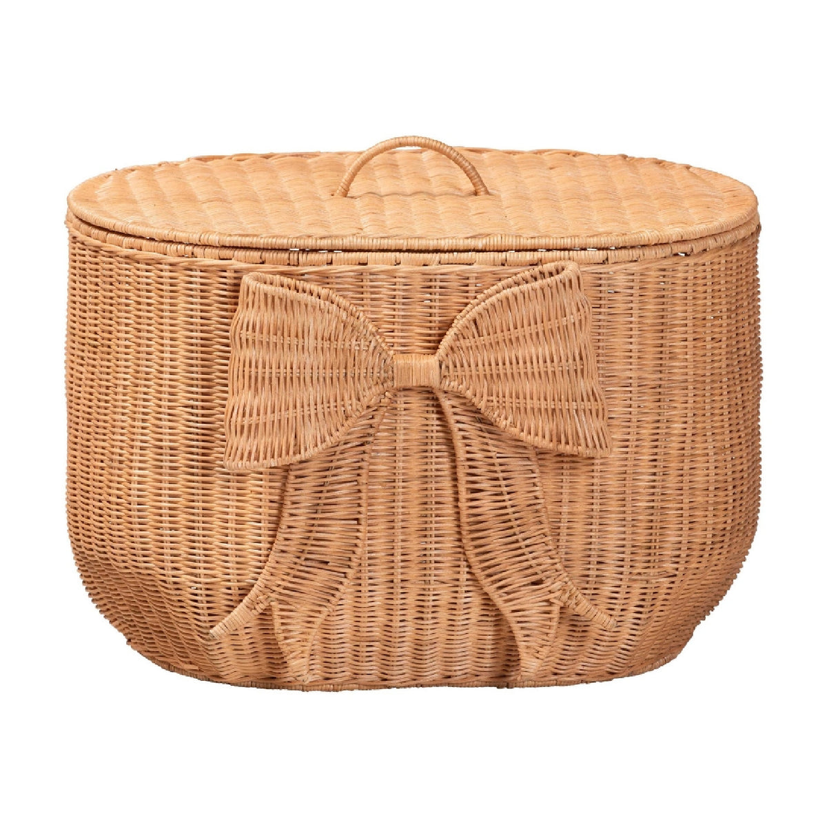 Wide Rattan Laundry Basket | OROA Kids Creusa