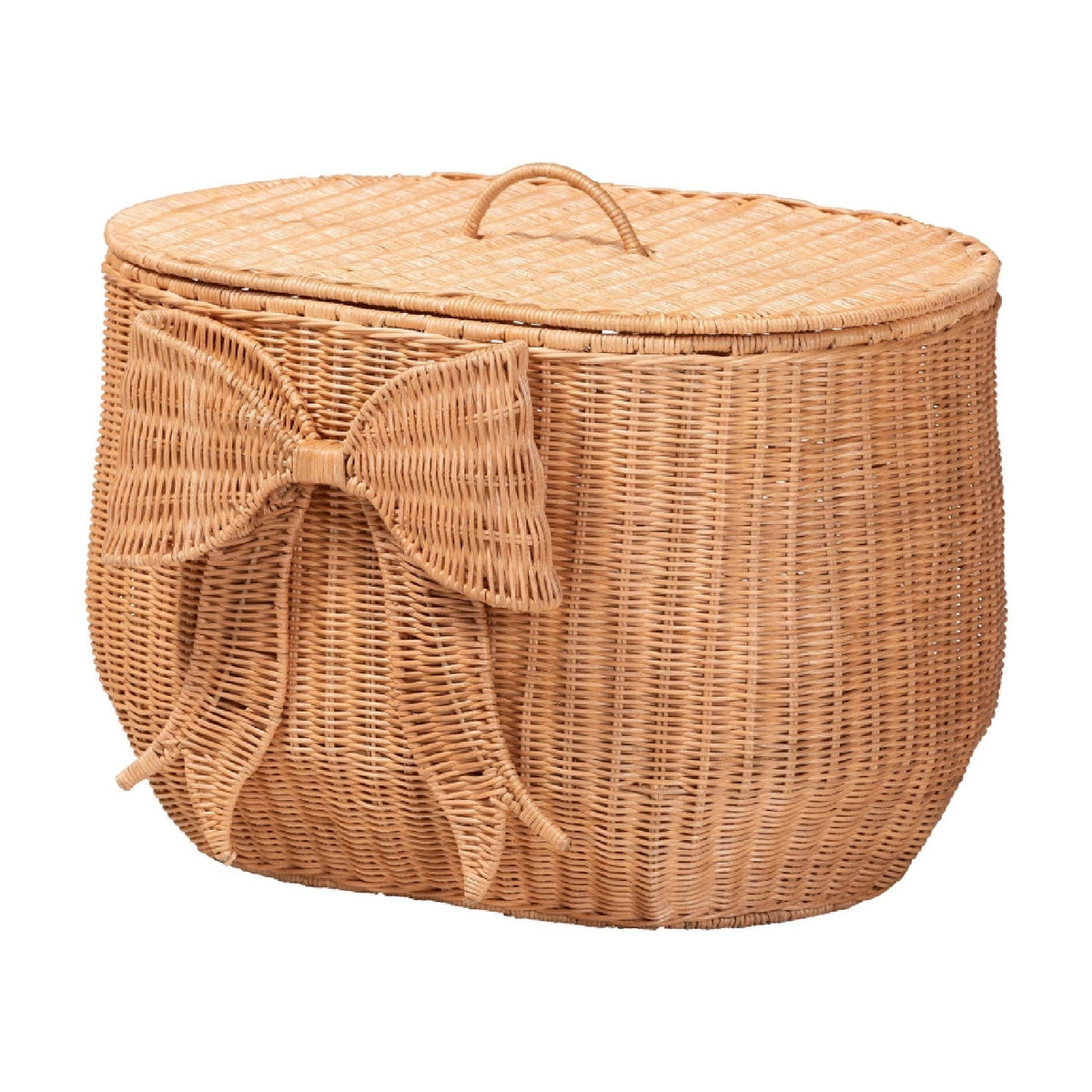 Wide Rattan Laundry Basket | OROA Kids Creusa