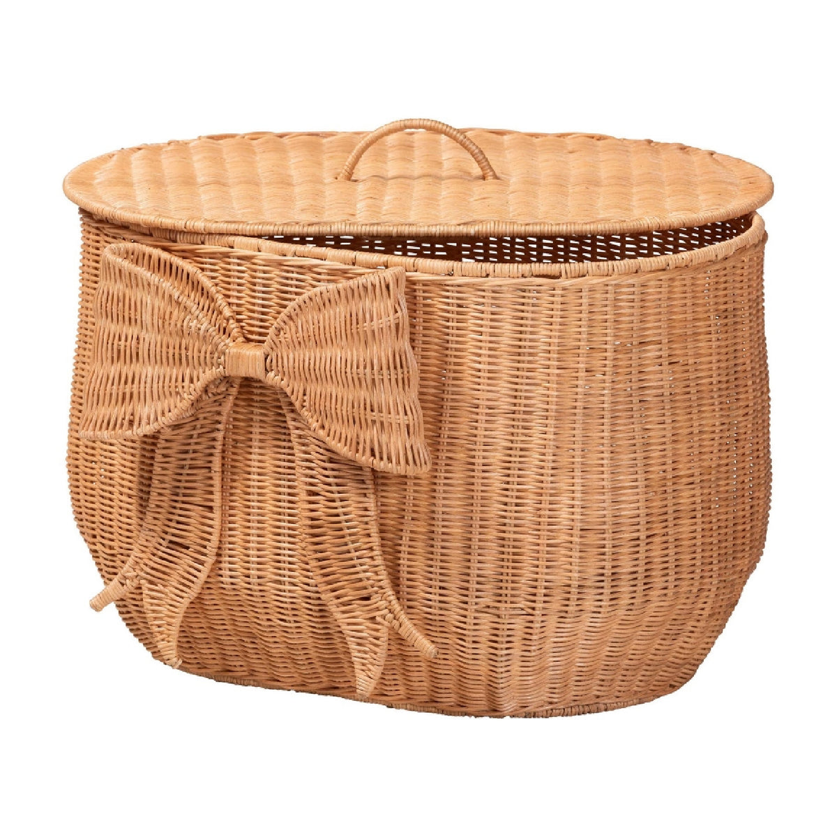 Wide Rattan Laundry Basket | OROA Kids Creusa