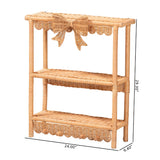 Bow Detail Rattan Wall Shelf | OROA Kids Creusa