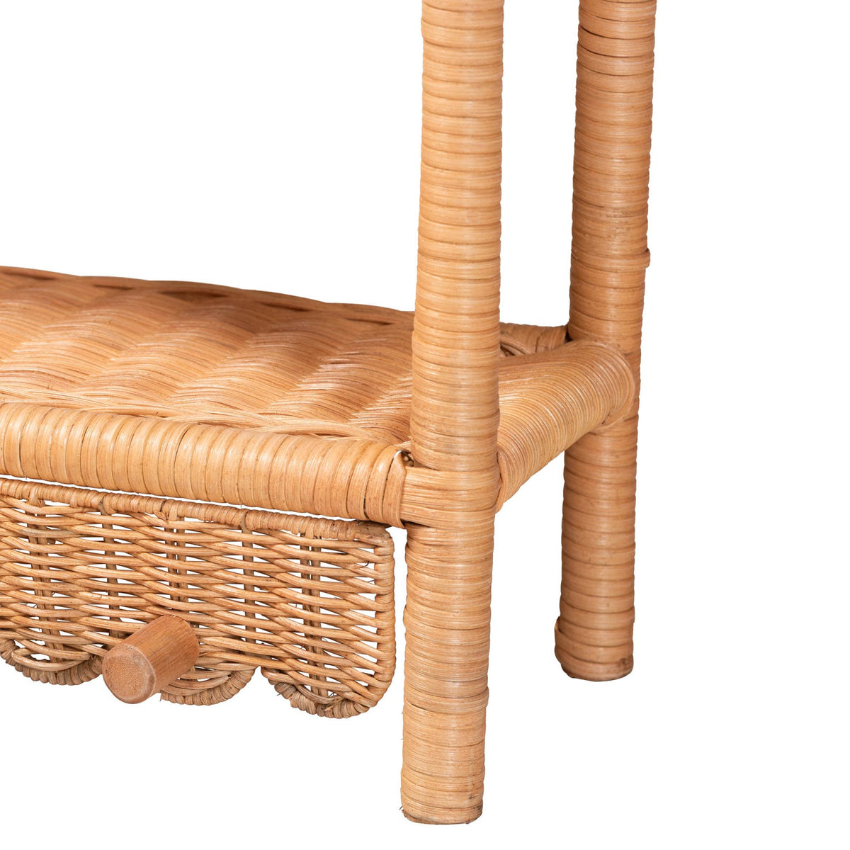 Bow Detail Rattan Wall Shelf | OROA Kids Creusa