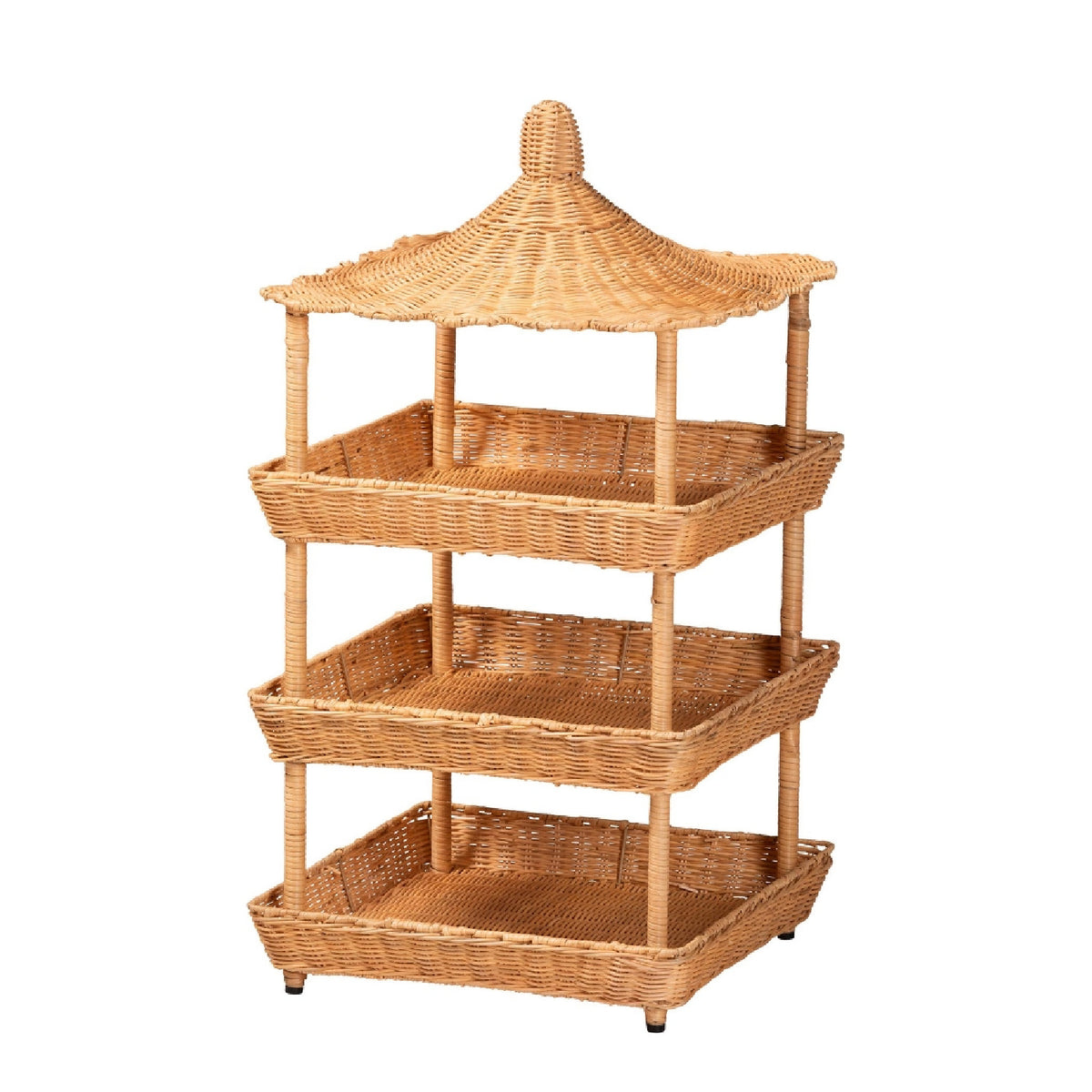 Pagoda Rattan Display Shelf | OROA Kids Asante