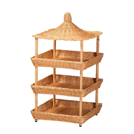 Pagoda Rattan Display Shelf | OROA Kids Asante