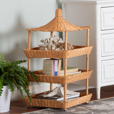 Pagoda Rattan Display Shelf | OROA Kids Asante