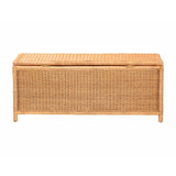 Bow Detail Rattan Storage Bench | OROA Kids Creusa