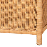 Bow Detail Rattan Storage Bench | OROA Kids Creusa