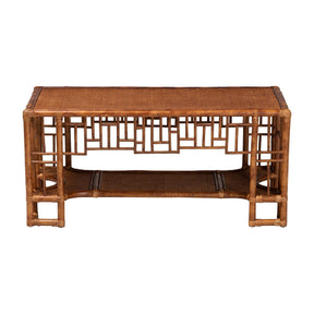 Rattan Open-Shelf Coffee Table - Bali Loom Tahlia - view 1