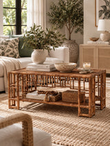 Rattan Open-Shelf Coffee Table | Bali Loom Tahlia