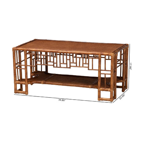 Rattan Open-Shelf Coffee Table | Bali Loom Tahlia