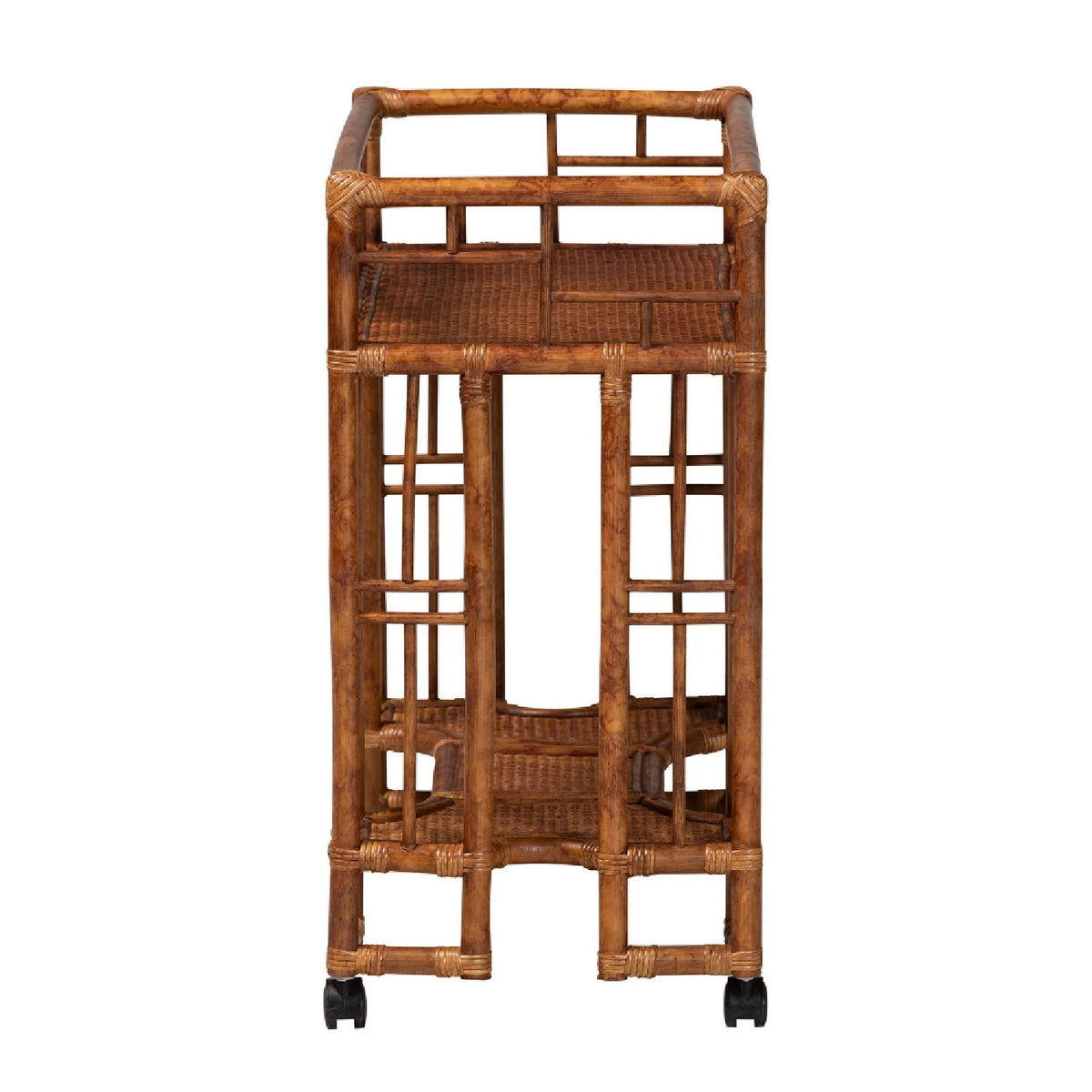 Rattan Open-Shelf Kitchen Cart | Bali Loom Tahlia