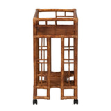 Rattan Open-Shelf Kitchen Cart | Bali Loom Tahlia