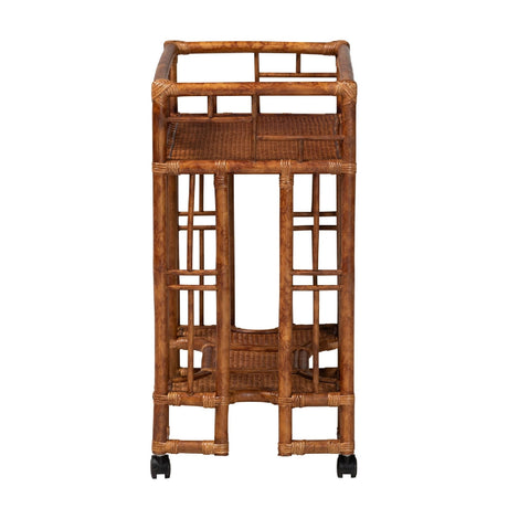 Rattan Open-Shelf Kitchen Cart | Bali Loom Tahlia