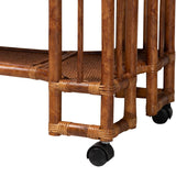 Rattan Open-Shelf Kitchen Cart | Bali Loom Tahlia