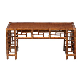 Marbled Rattan Coffee Table - Bali Loom Wahid - view 1