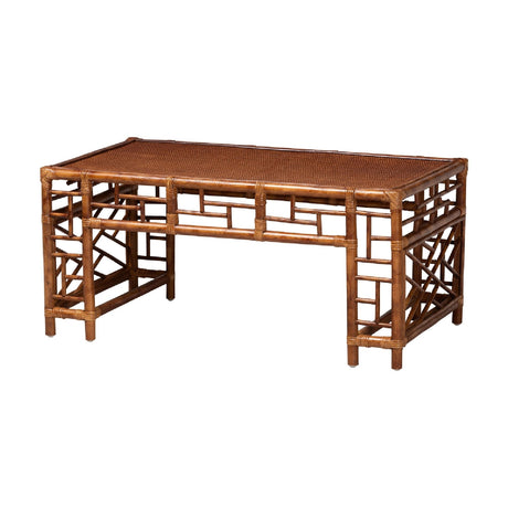 Marbled Rattan Coffee Table | Bali Loom Wahid