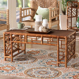 Marbled Rattan Coffee Table | Bali Loom Wahid