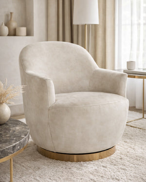 beige swivel chair - www.oroa.com