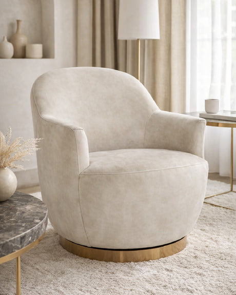 beige swivel chair - www.oroa.com