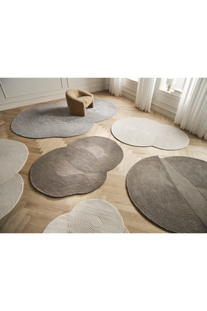 Rounded Textured Wool Rug | Bolia Zen | Oroa.com