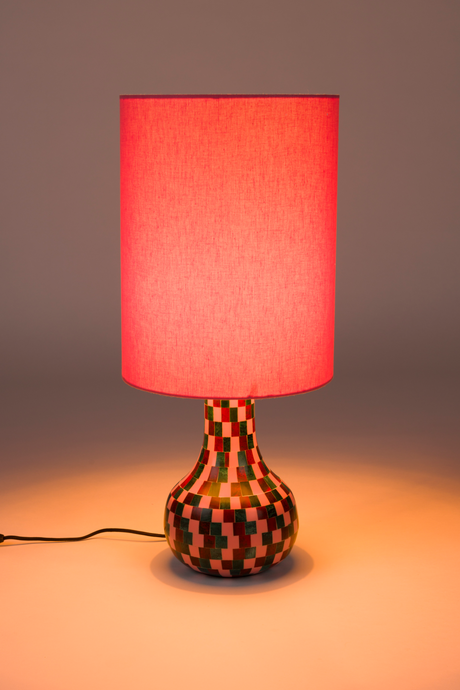 Cylindrical Fabric Shade Table Lamp | Bold Monkey Don't Be Afraid Of Color | Oroa.com
