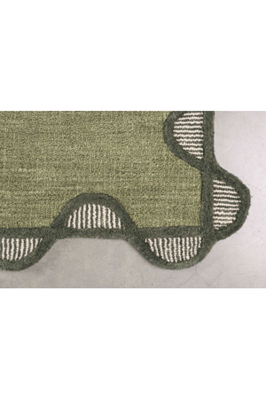 Green Wool Carpet 5' x 7'5" | Bold Monkey Sugar Lines | Oroa.com