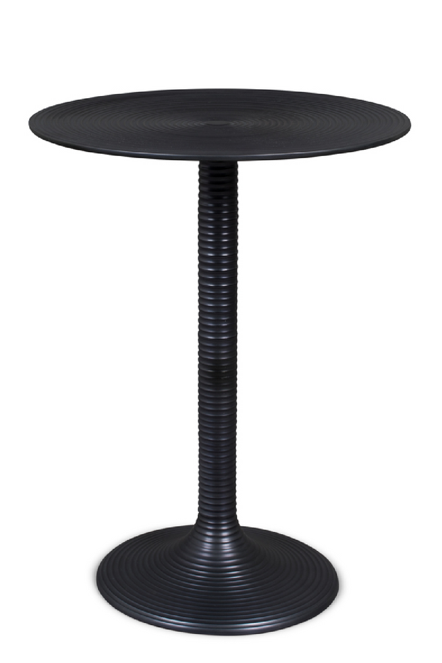 Black Round Pedestal Side Table | Bold Monkey Hypnotising | OROA.com