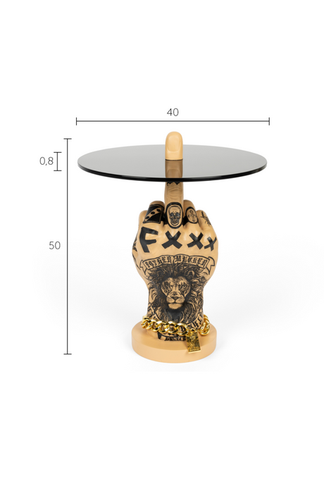 Retro Art Side Table | Bold Monkey Fother Mucker | OROA.com