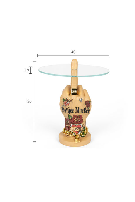 Retro Art Side Table | Bold Monkey Fother Mucker | OROA.com