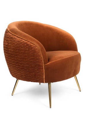 Wrinkled Velvet Lounge Chair | Bold Monkey So Curvy | Oroa.com