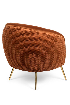 Wrinkled Velvet Lounge Chair | Bold Monkey So Curvy | Oroa.com