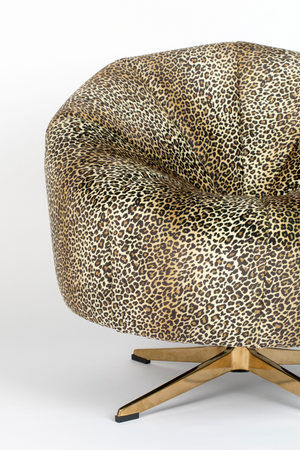Animal Skin Swivel Lounge Chair | Bold Monkey Where The Sun Doesn't Shine | OROA.com