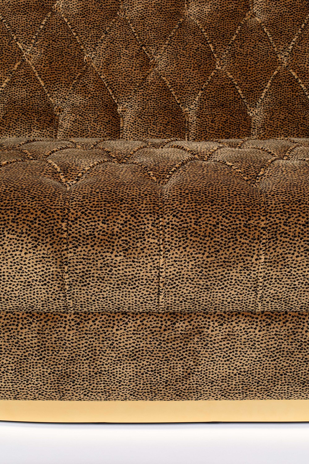 Curved Tufted Brown Velvet Sofa | Bold Monkey Too Pretty To Sit On | OROA.com