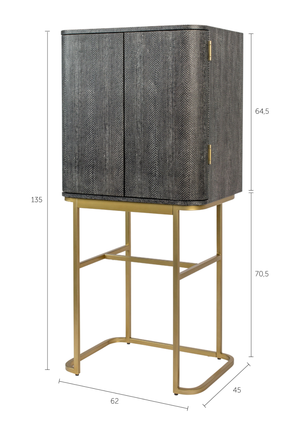2-Door Mirrored Wine Cabinet | Bold Monkey Ava Morgana | Oroa.com