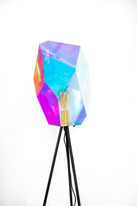 Holographic Shade Floor Lamp | Bold Monkey Diamond Dear | OROA.com