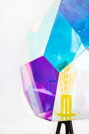 Holographic Shade Floor Lamp | Bold Monkey Diamond Dear | OROA.com