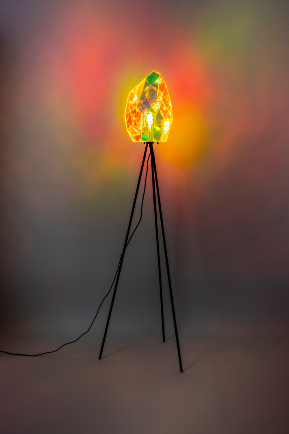 Holographic Shade Floor Lamp | Bold Monkey Diamond Dear | OROA.com