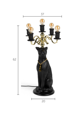 Art Deco Floor Lamp | Bold Monkey Proudly Crowned Panther | OROA.com