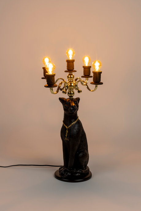 Art Deco Floor Lamp | Bold Monkey Proudly Crowned Panther | OROA.com