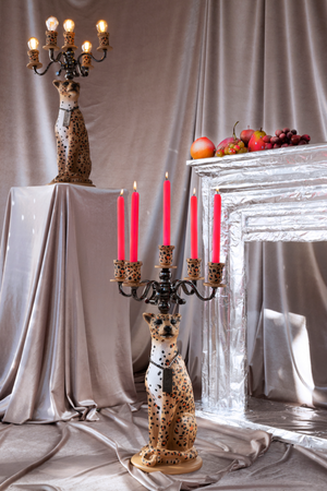 Art Deco Floor Lamp | Bold Monkey Proudly Crowned Panther | OROA.com