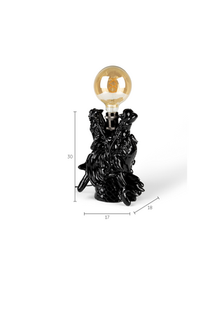 Black Sculptural Table Lamp | Bold Monkey Dragonized Bastard | OROA.com