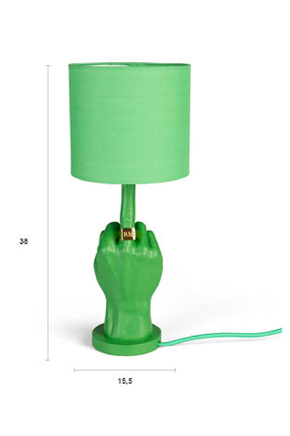 Green Statement Table Lamp | Bold Monkey "What If" | OROA.com