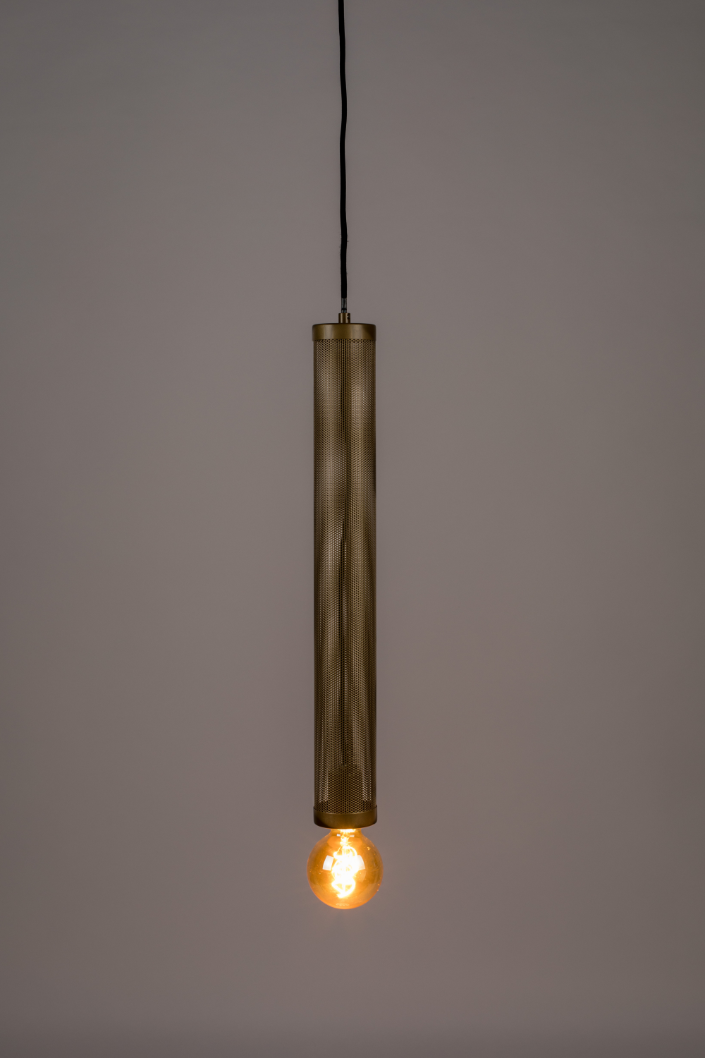 Gold Tubular Pendant Lamp | Bold Monkey Sweet Mesh | OROA.com