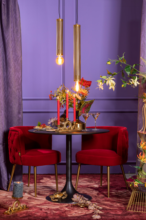 Gold Tubular Pendant Lamp | Bold Monkey Sweet Mesh | OROA.com