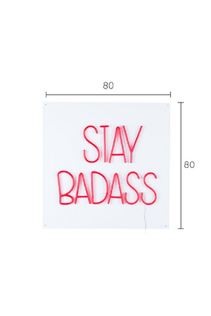 LED red neon sign | Bold Monkey Badass Non Social | OROA.com