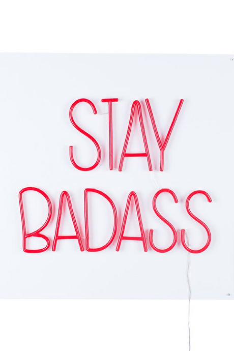 LED red neon sign | Bold Monkey Badass Non Social | OROA.com