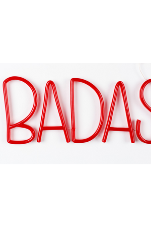 LED red neon sign | Bold Monkey Badass Non Social | OROA.com