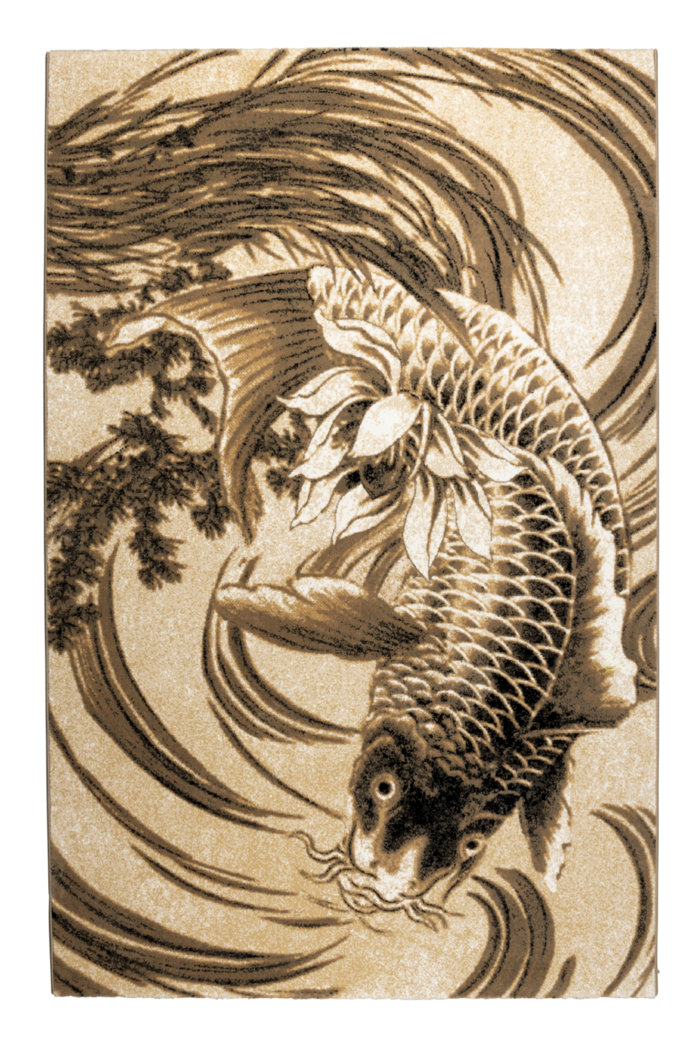 Coastal Modern Carpet 5' x 7'5" | Bold Monkey The Legend Of Koi | OROA.com