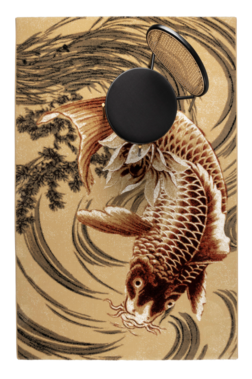 Coastal Modern Carpet 5' x 7'5" | Bold Monkey The Legend Of Koi | OROA.com